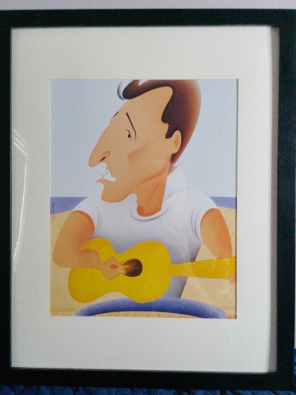 14"X12" CARICATURE OF BRUCE SPRINGSTEEN BY RISKO